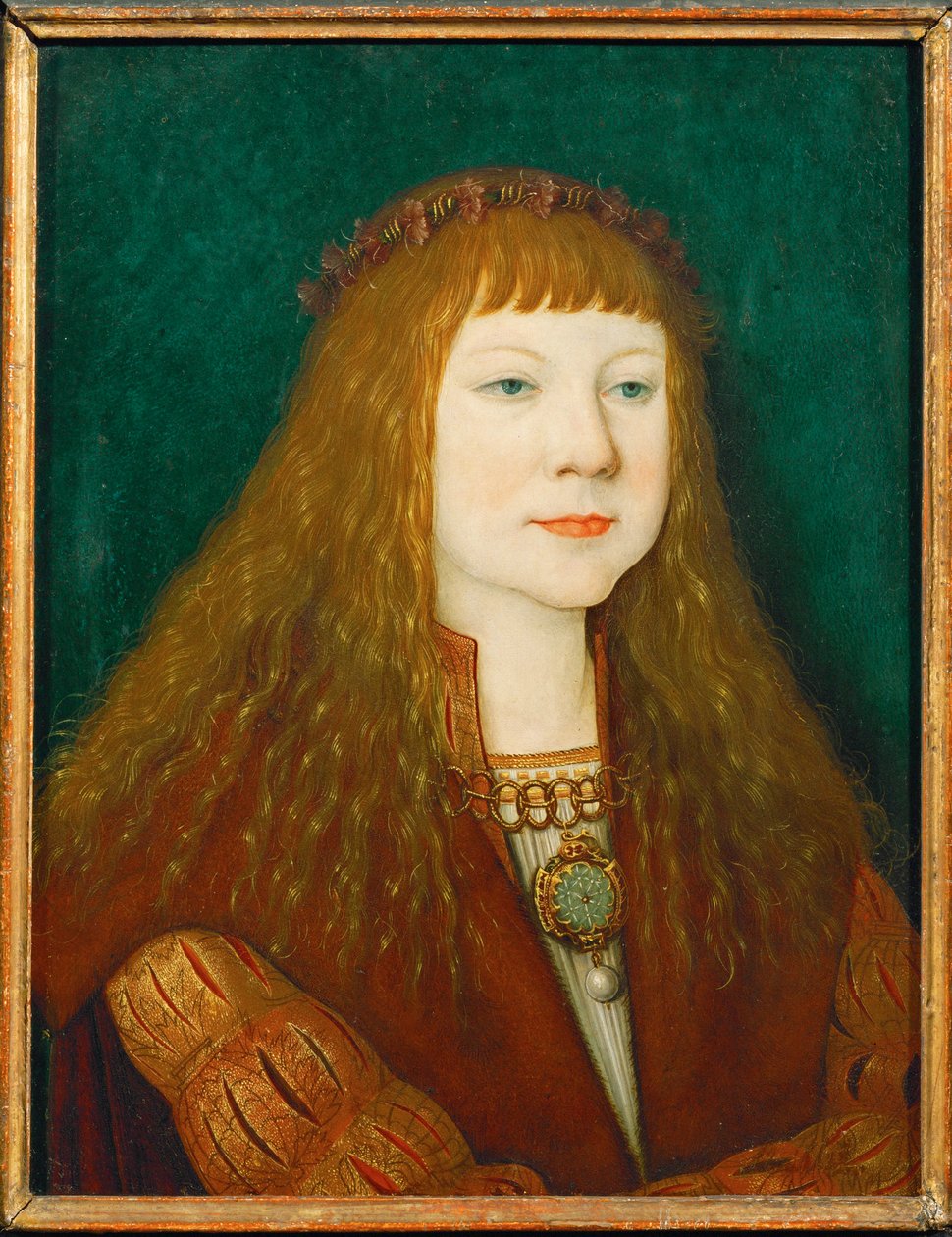 子供の頃のハンガリー国王ルートヴィヒ2世（木に描かれた絵） 作： ベルンハルト・シュトライゲル