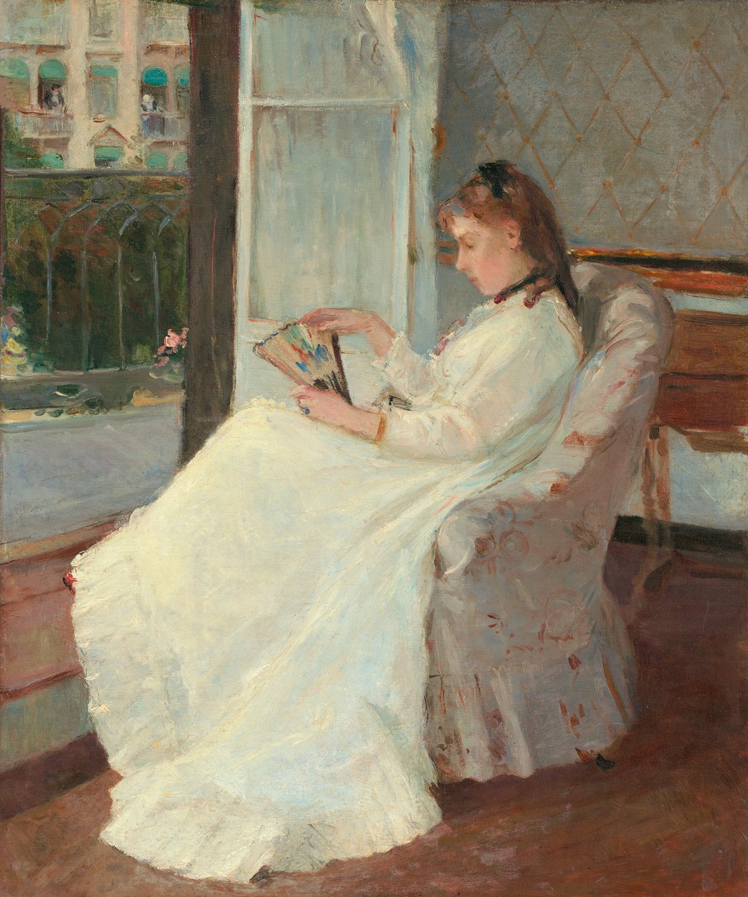 窓際の芸術家の姉妹、1869 作： ベルト・モリゾ