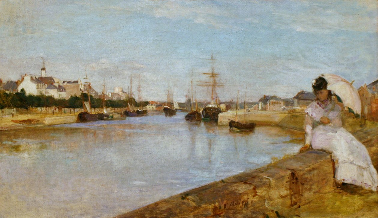 フランス語：Vue du petit port de Lorient ロリアンの港 作： ベルト・モリゾ