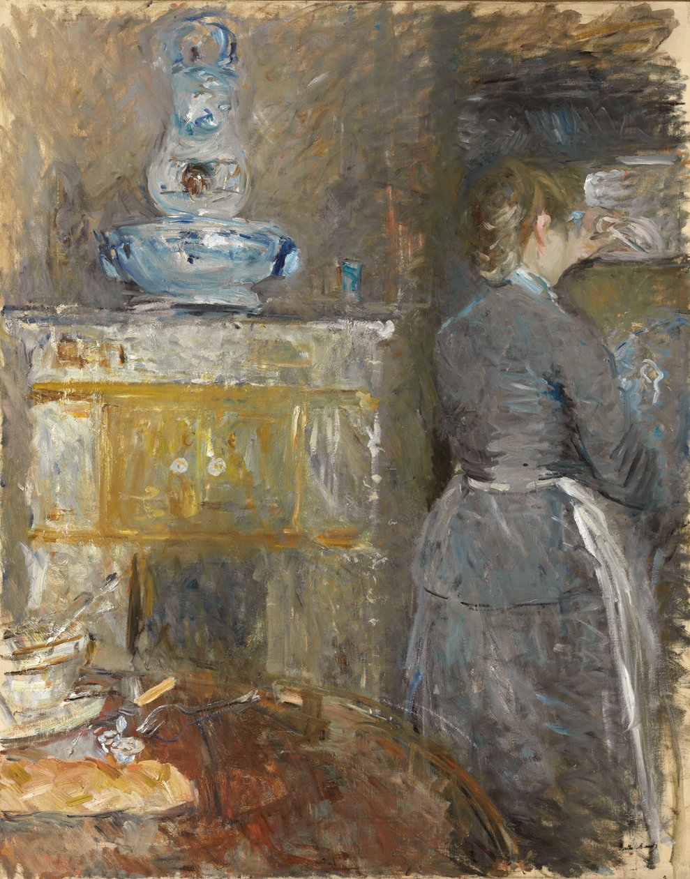 ダイニングルーム;食堂では、1880 作： ベルト・モリゾ