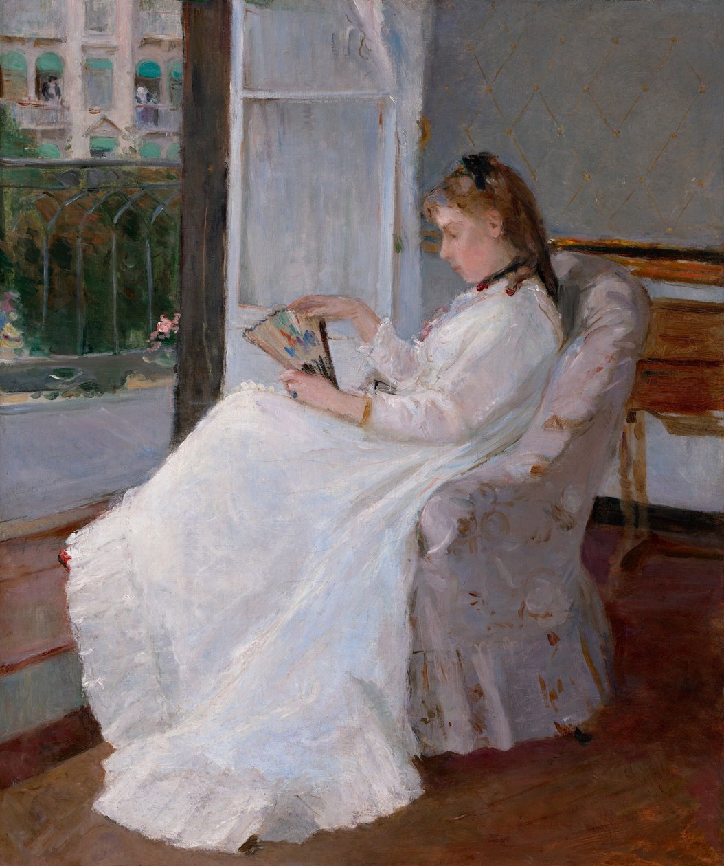 窓辺の画家の妹 作： ベルト・モリゾ