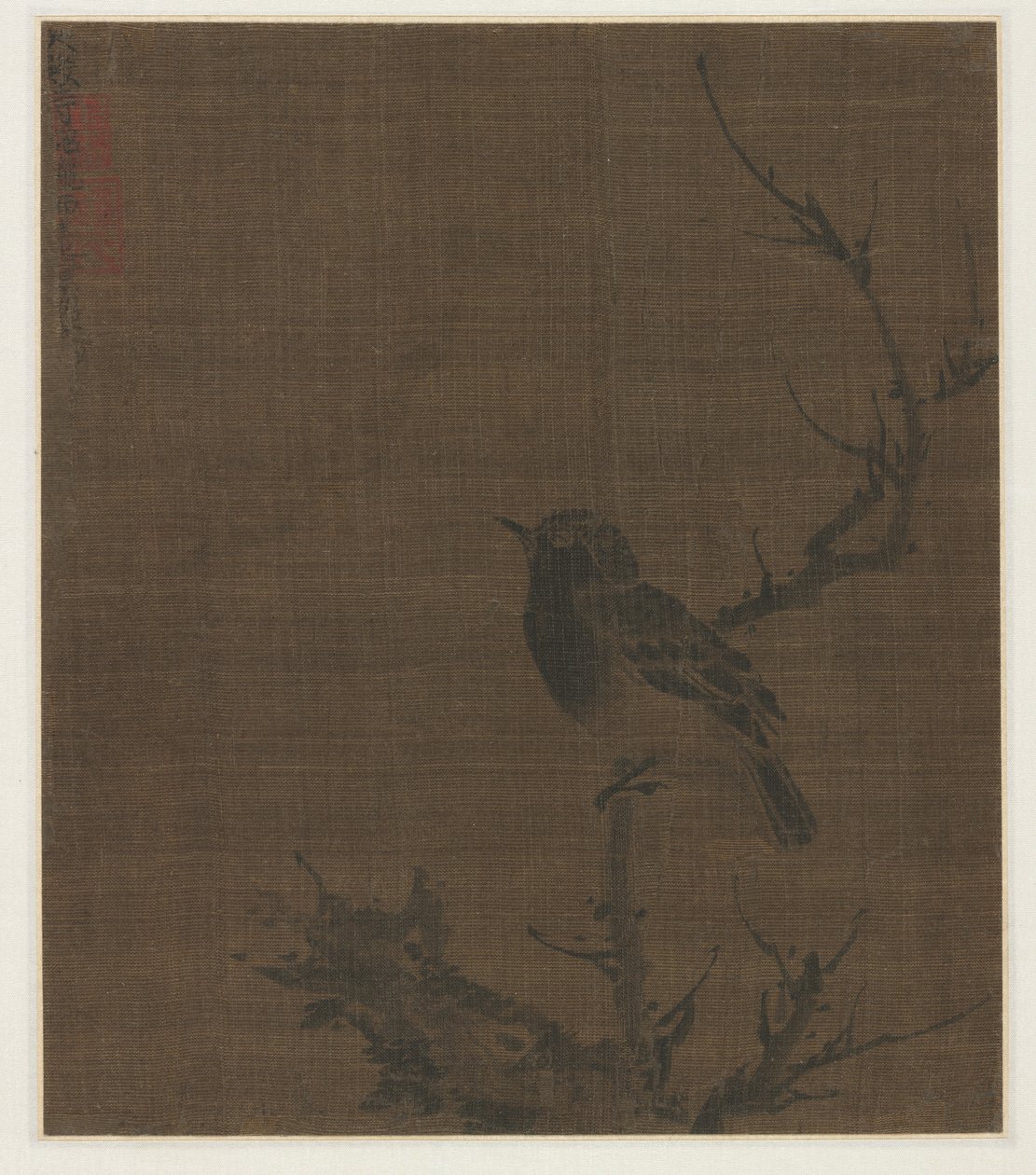 サクラの枝で眠る鳥 作： 辺景昭