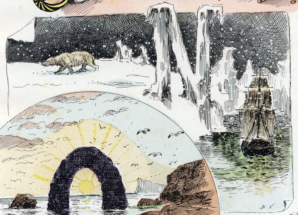 文字 N (北、雪、夜、船)。 1908年（クロモリトグラフ） 作： ビゴットバレンティンビゴットバレンティン