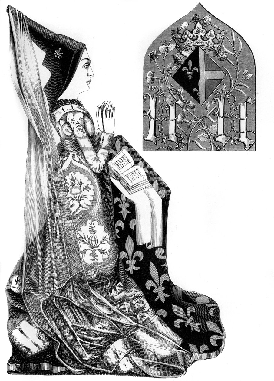 サヴォイのシャーロット1441-1483、フランスのルイ11世の女王、1849年。 作： ビソンとコタード