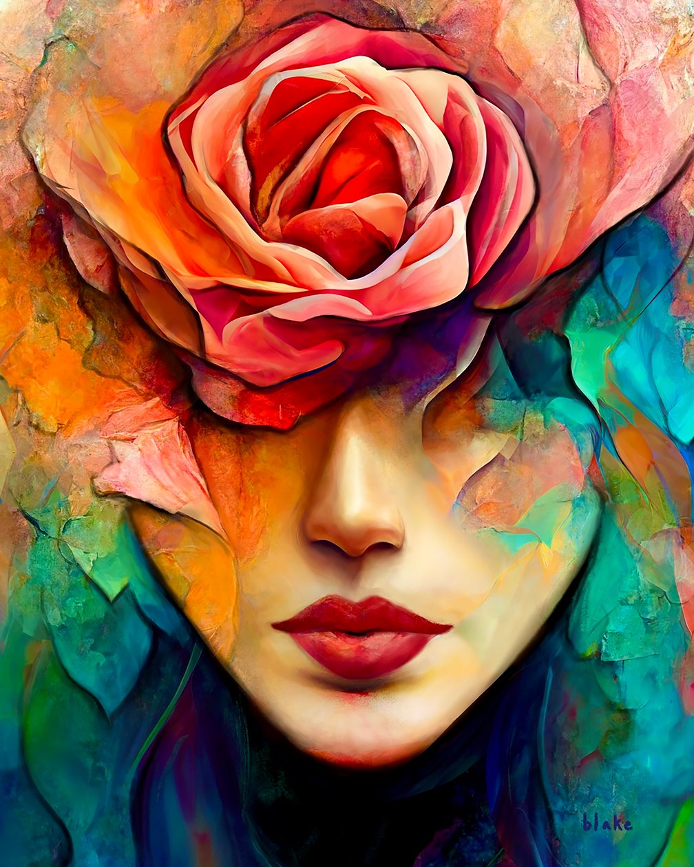 Kiss From A Rose, c.2022 (Digital Art)   1458893   ja       japanese Successfully Translated  Original: A family having refreshments in a buffet. Colour Illustration from Abroad. Translat: A family having refreshments in a buffet. Colour Illustration from  作： ブレイク・マンチ