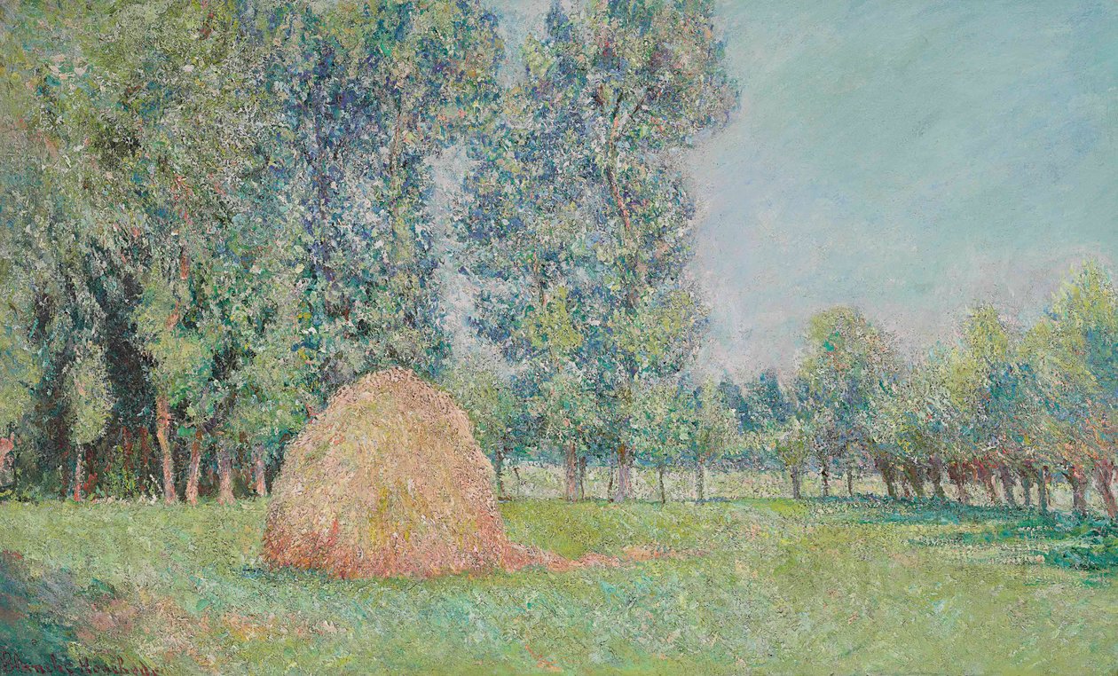 フランス語：La meule、Plaines des Ajoux、Giverny 作： ブランシュ・オシェデ・モネ