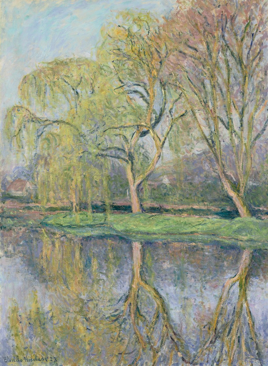 フランス語：Le Printemps（ジヴェルニーの睡蓮の池） 作： ブランシュ・オシェデ・モネ