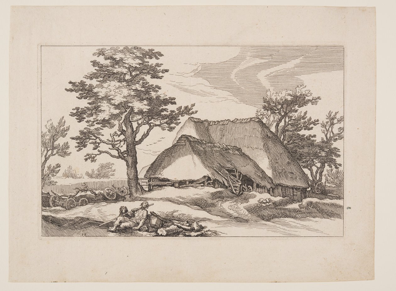 Plate 12、『農家のある風景』より 作： ボエティウス・アダムス・ボルスワート