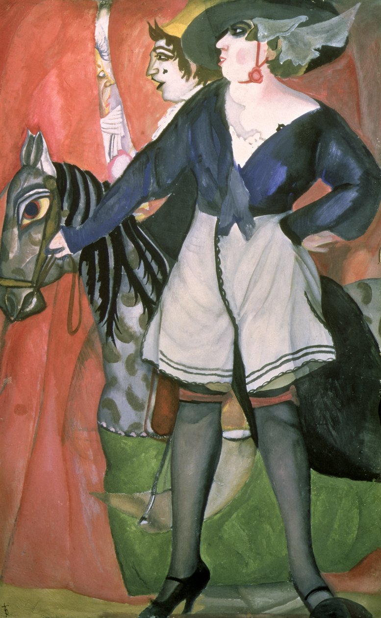 サーカスシーン、1917 作： ボリス・ドミトリエヴィッチ・グリゴリエフ