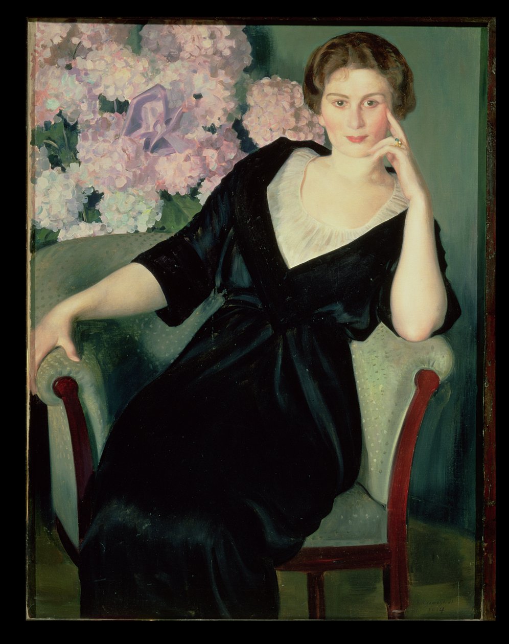 ルネイヴァノフナノットガフトの肖像（b.1880）1914 作： ボリス・ミハイロヴィチ・クストーディエフ