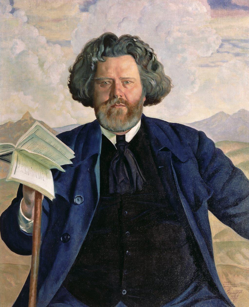 Maximilian Voloshin（1877-1932）1924の肖像 作： ボリス・ミハイロヴィチ・クストーディエフ