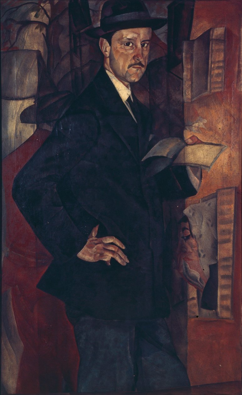 アーティストの肖像画Mstislav Dobuzhinsky 1875-1957、1917 作： ボリス・ドミトリエヴィッチ・グリゴリエフ