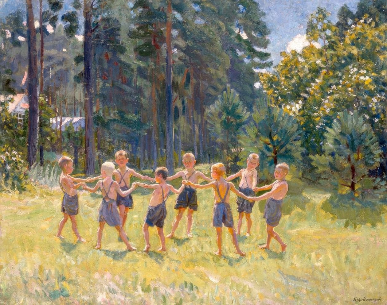 ダーチャの近くの空き地のリングレット 作： Boris Jeremejewitsch Vladimirsky