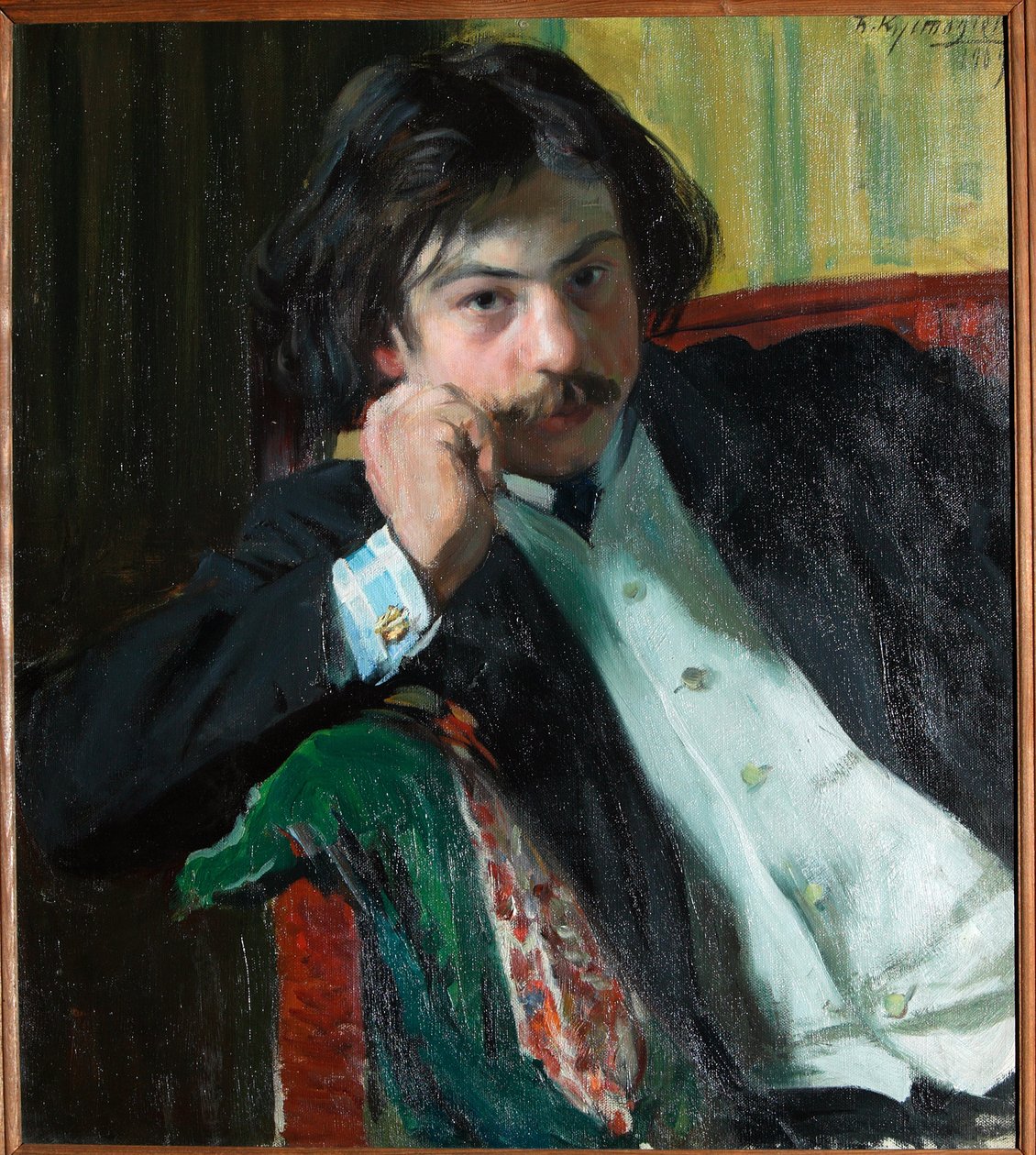 詩人ジャンコ・ラブリン (1887-1986) の肖像画。 Peinture de Boris Michailovich Kustodiev (Kustodiev) (1878-1927), Huile Sir Toile 作： ボリス・ミハイロヴィチ・クストーディエフ