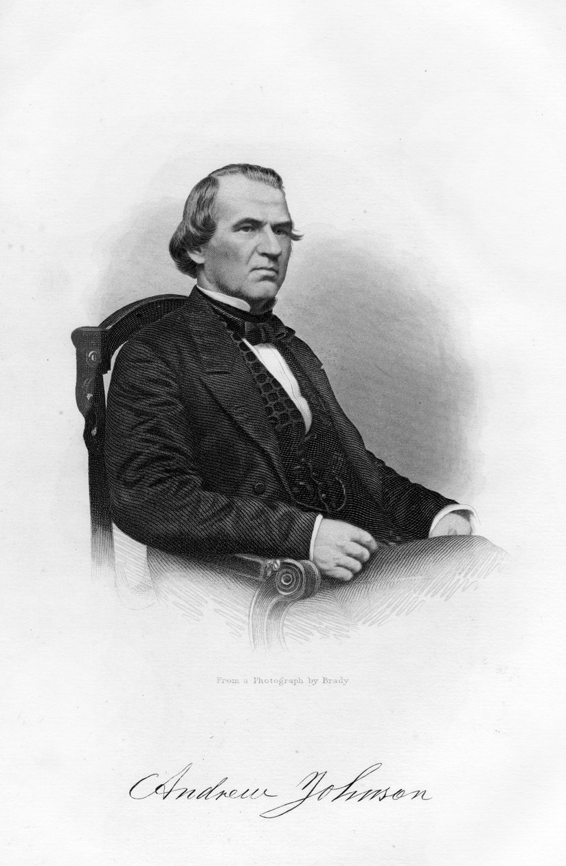 アンドリュージョンソン、第16代アメリカ合衆国大統領、1862〜1867年。 作： ブレイディ