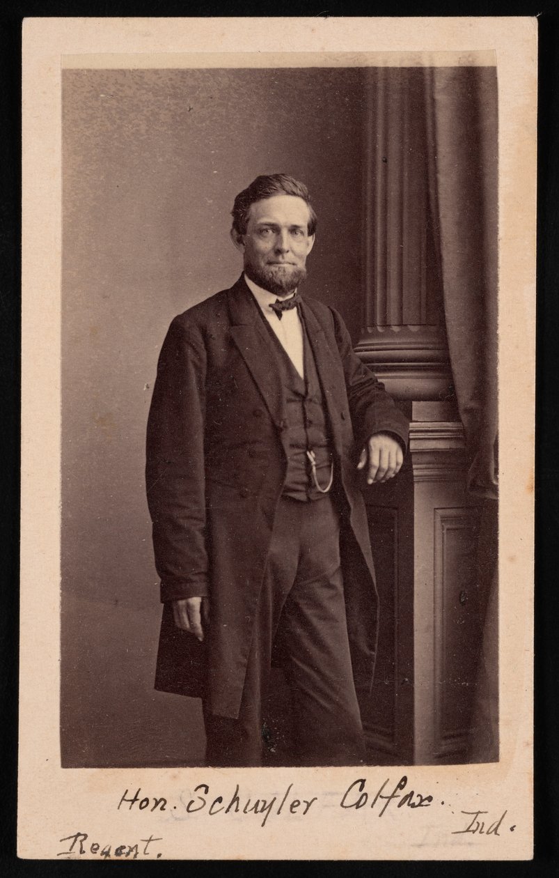 Schuyler Colfax 1823-1885 の肖像、1885 年以前。 作： ブレイディの全国写真ポートレートギャラリー