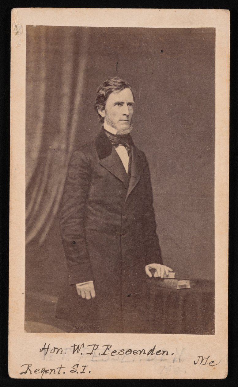 ウィリアム・ピット・フェッセンデンの肖像、1806-1869年、1869年以前。 作： ブレイディの全国写真ポートレートギャラリー