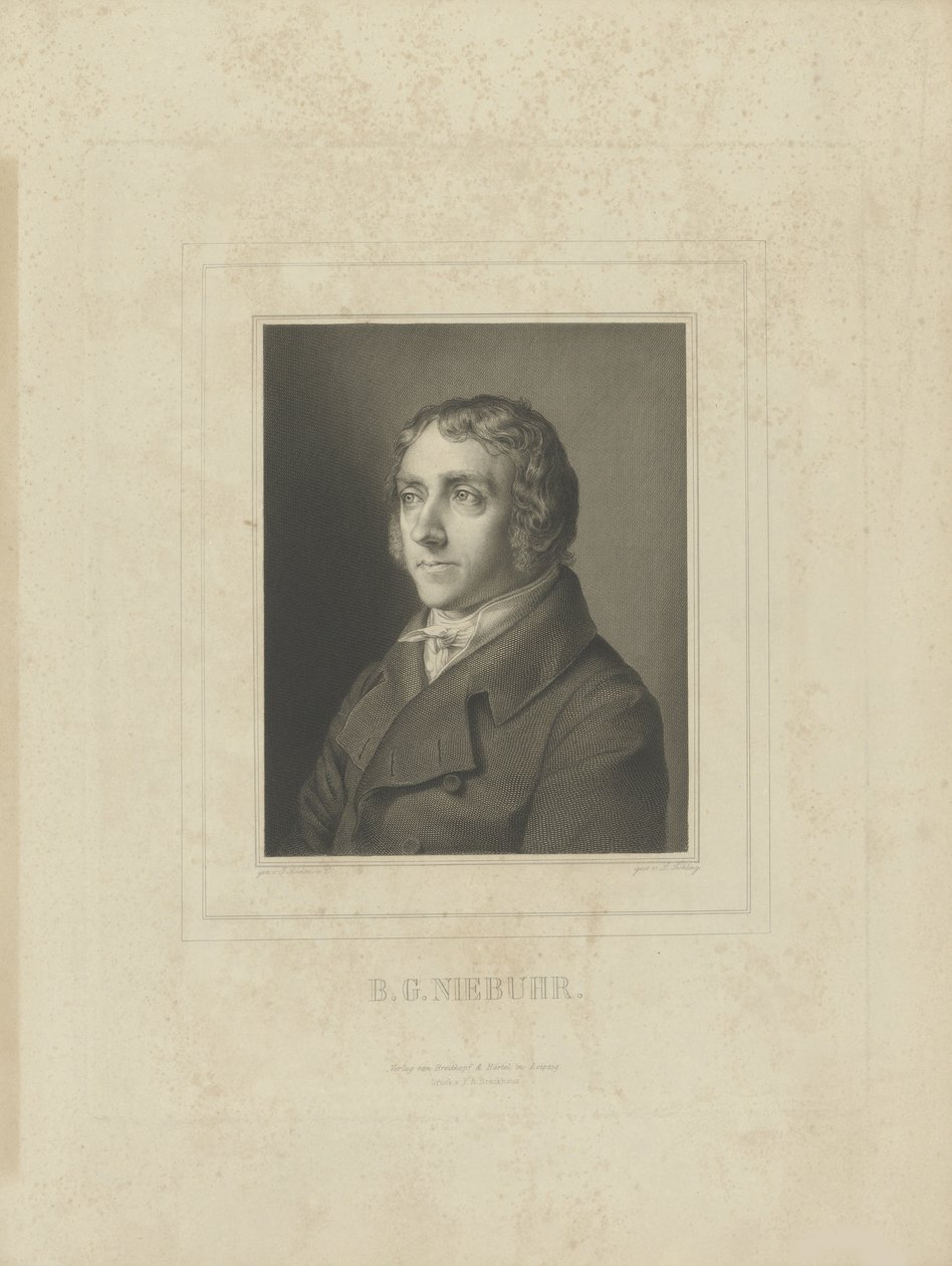 Barthold Georg Niebuhr 1776-1831の肖像、c。 1830-1840。 作： ブライトコフとハーテル