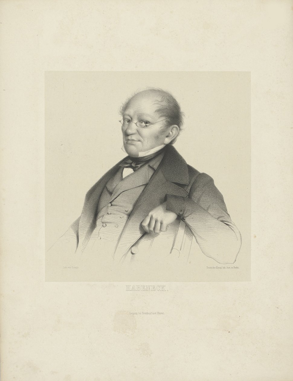 作曲家FrançoisAntoine Habeneck 1781-1849の肖像c。 1840。 作： ブライトコフとハーテル