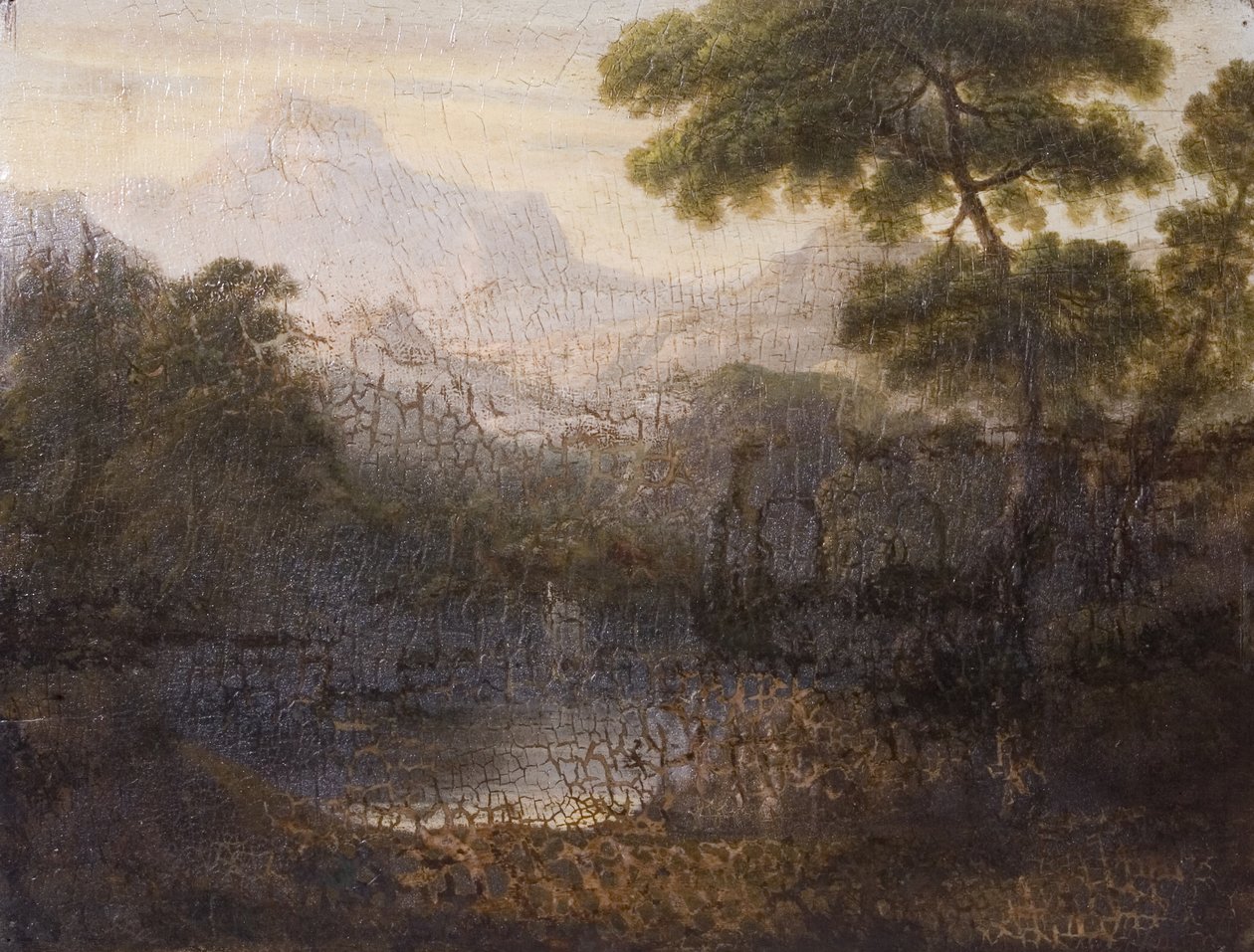 山岳風景、1788年頃 作： ブリティッシュスクール