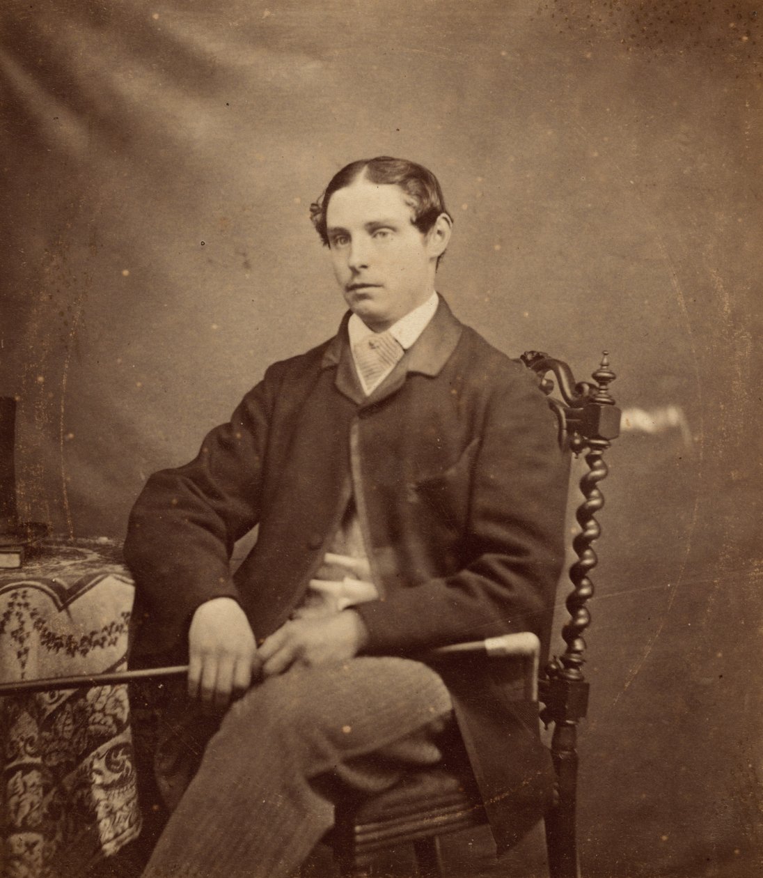 男性の肖像,c.1855年（写真） 作： イギリスの写真家