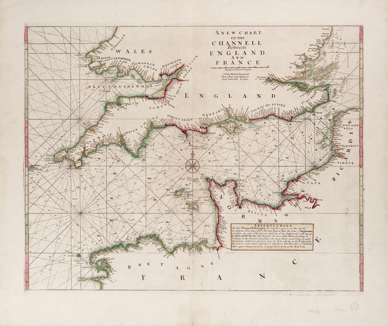 英仏海峡海図 作： ブリティッシュスクール