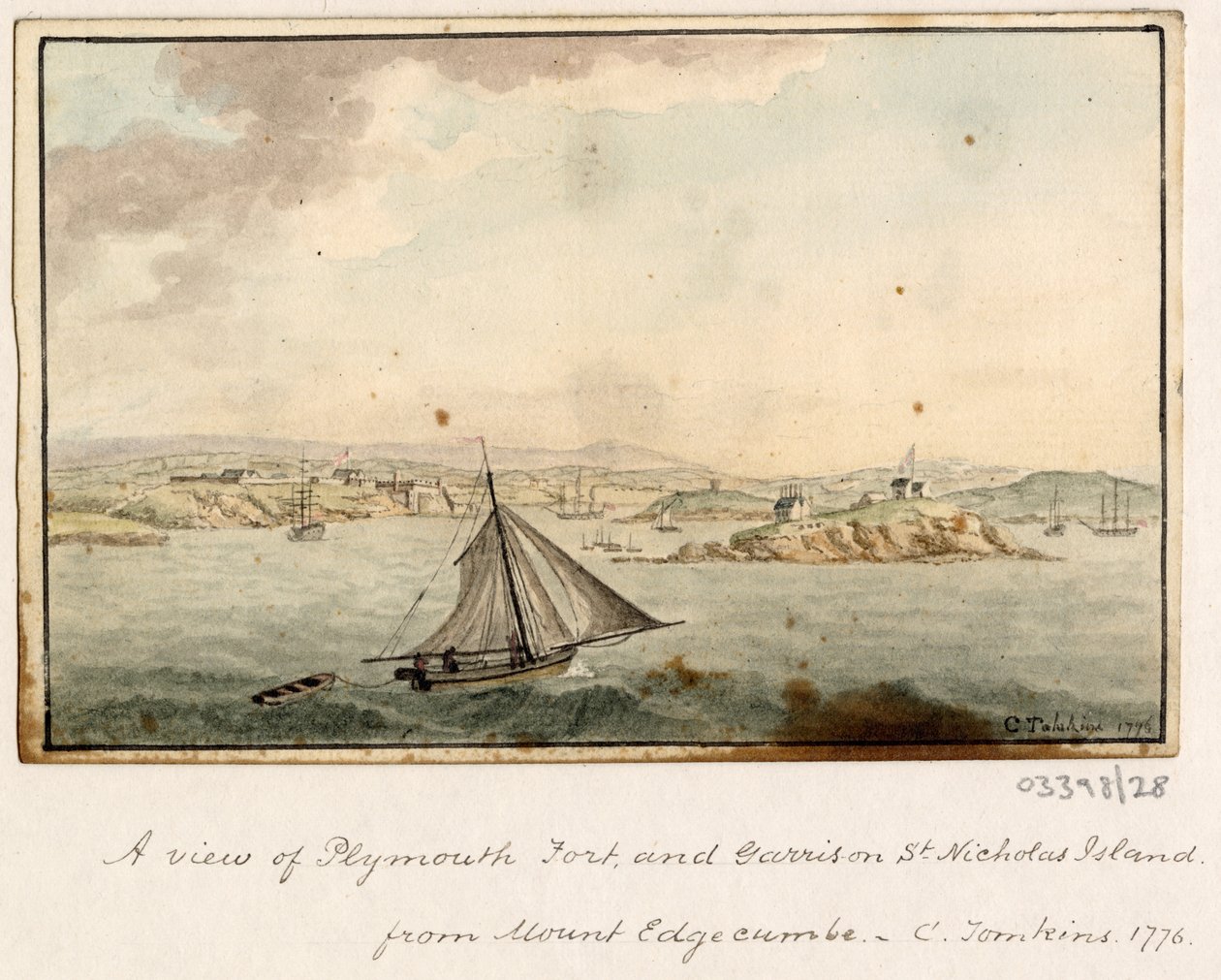 一連のスケッチ、イギリス、大陸、アメリカの景色 1772-1778 (水彩) 作： ブリティッシュスクール