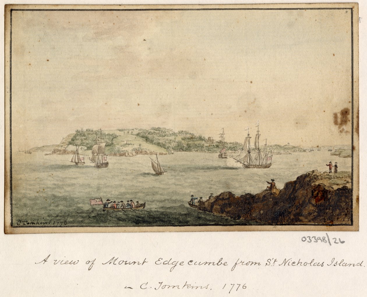 一連のスケッチ、イギリス、大陸、アメリカの景色 1772-1778 (水彩) 作： ブリティッシュスクール