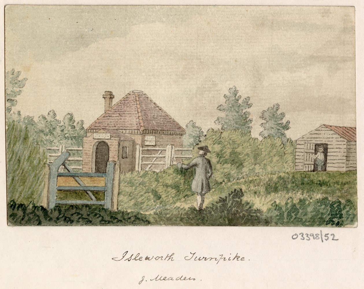 一連のスケッチ、イギリス、大陸、アメリカの景色 1772-1778 (水彩) 作： ブリティッシュスクール
