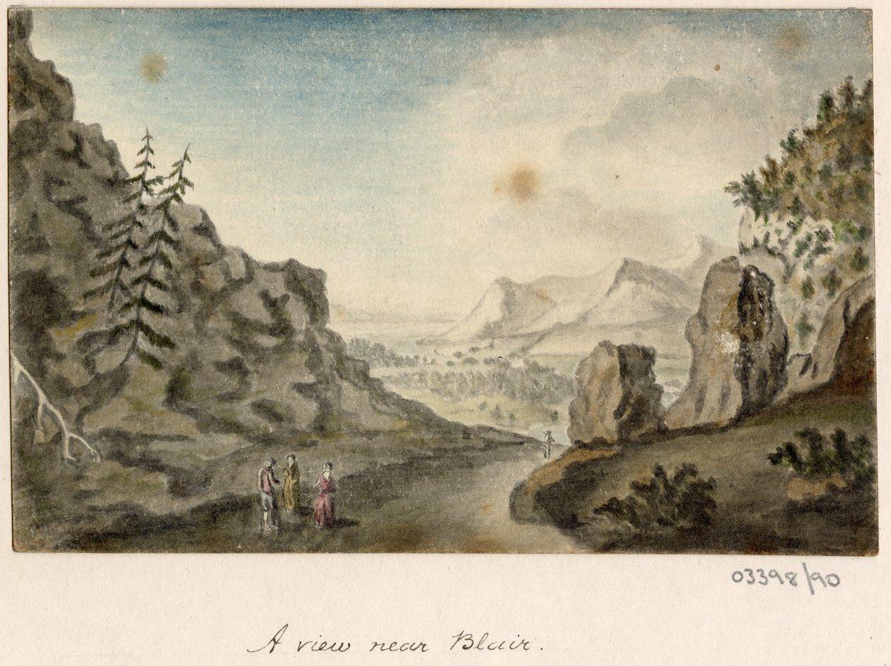 一連のスケッチ、イギリス、大陸、アメリカの景色 1772-1778 (水彩) 作： ブリティッシュスクール