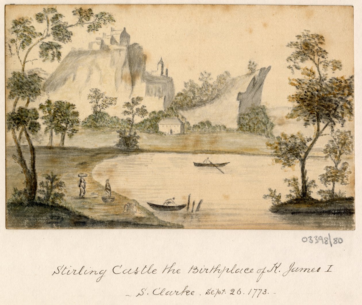 一連のスケッチ、イギリス、大陸、アメリカの景色 1772-1778 (水彩) 作： ブリティッシュスクール