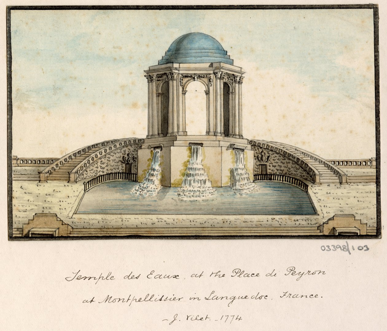 一連のスケッチ、イギリス、大陸、アメリカの景色 1772-1778 (水彩) 作： ブリティッシュスクール
