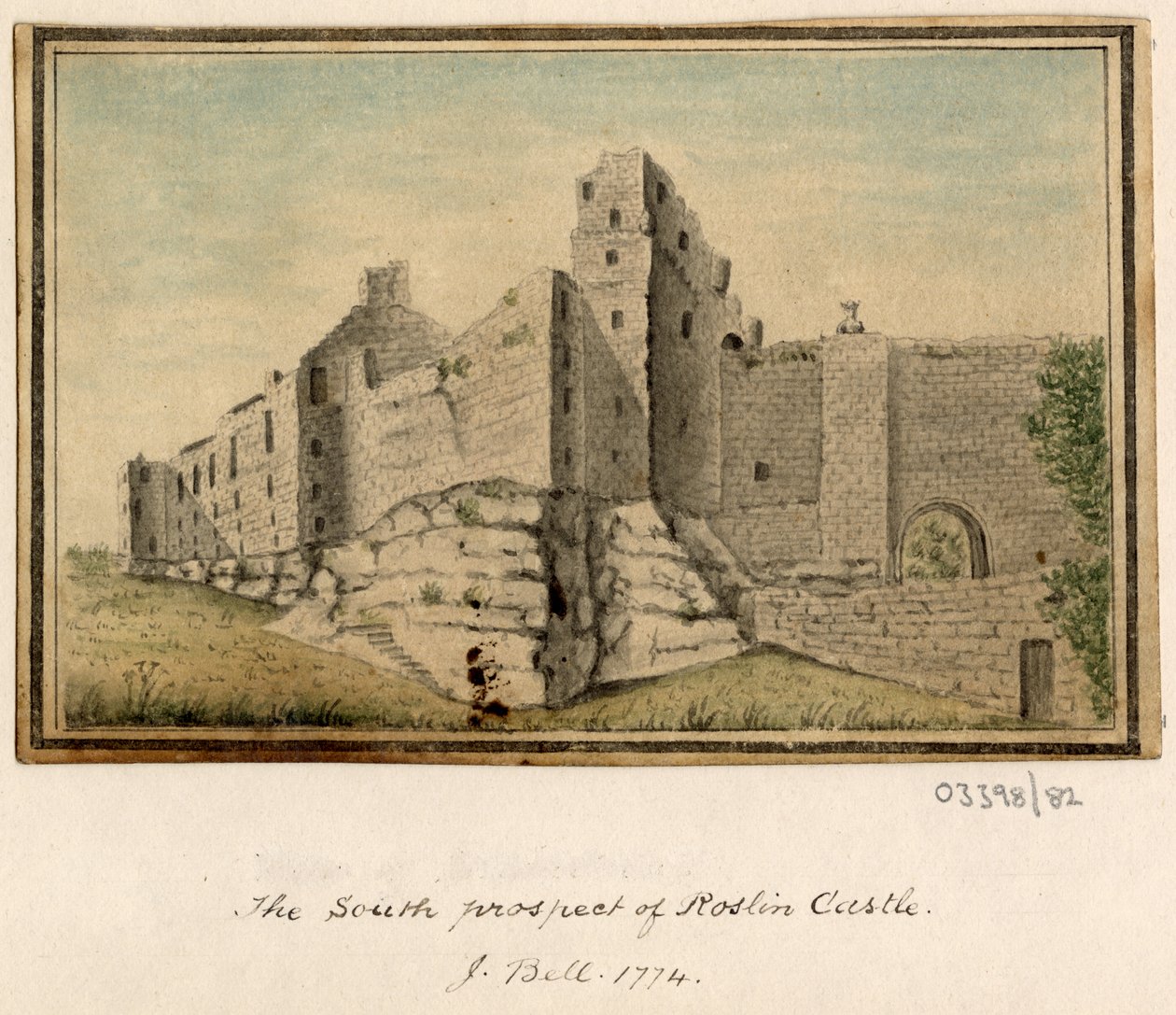一連のスケッチ、イギリス、大陸、アメリカの景色 1772-1778 (水彩) 作： ブリティッシュスクール