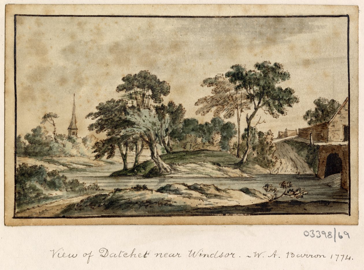 一連のスケッチ、イギリス、大陸、アメリカの景色 1772-1778 (水彩) 作： ブリティッシュスクール