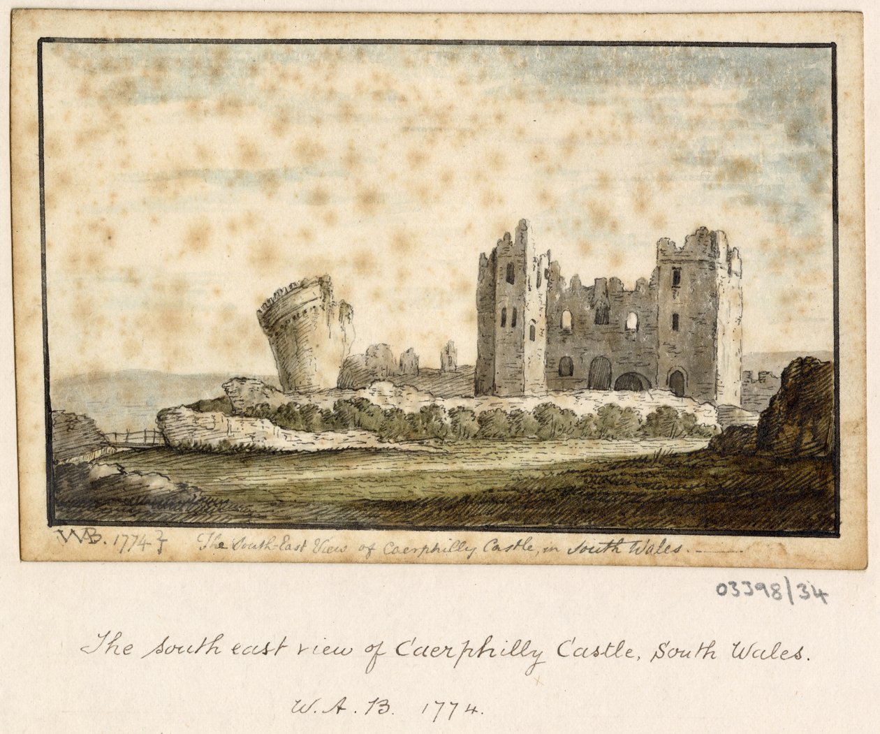 一連のスケッチ、イギリス、大陸、アメリカの景色 1772-1778 (水彩) 作： ブリティッシュスクール