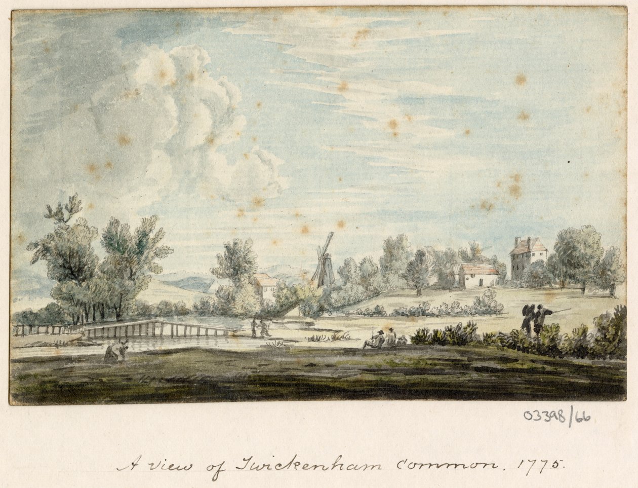 一連のスケッチ、イギリス、大陸、アメリカの景色 1772-1778 (水彩) 作： ブリティッシュスクール
