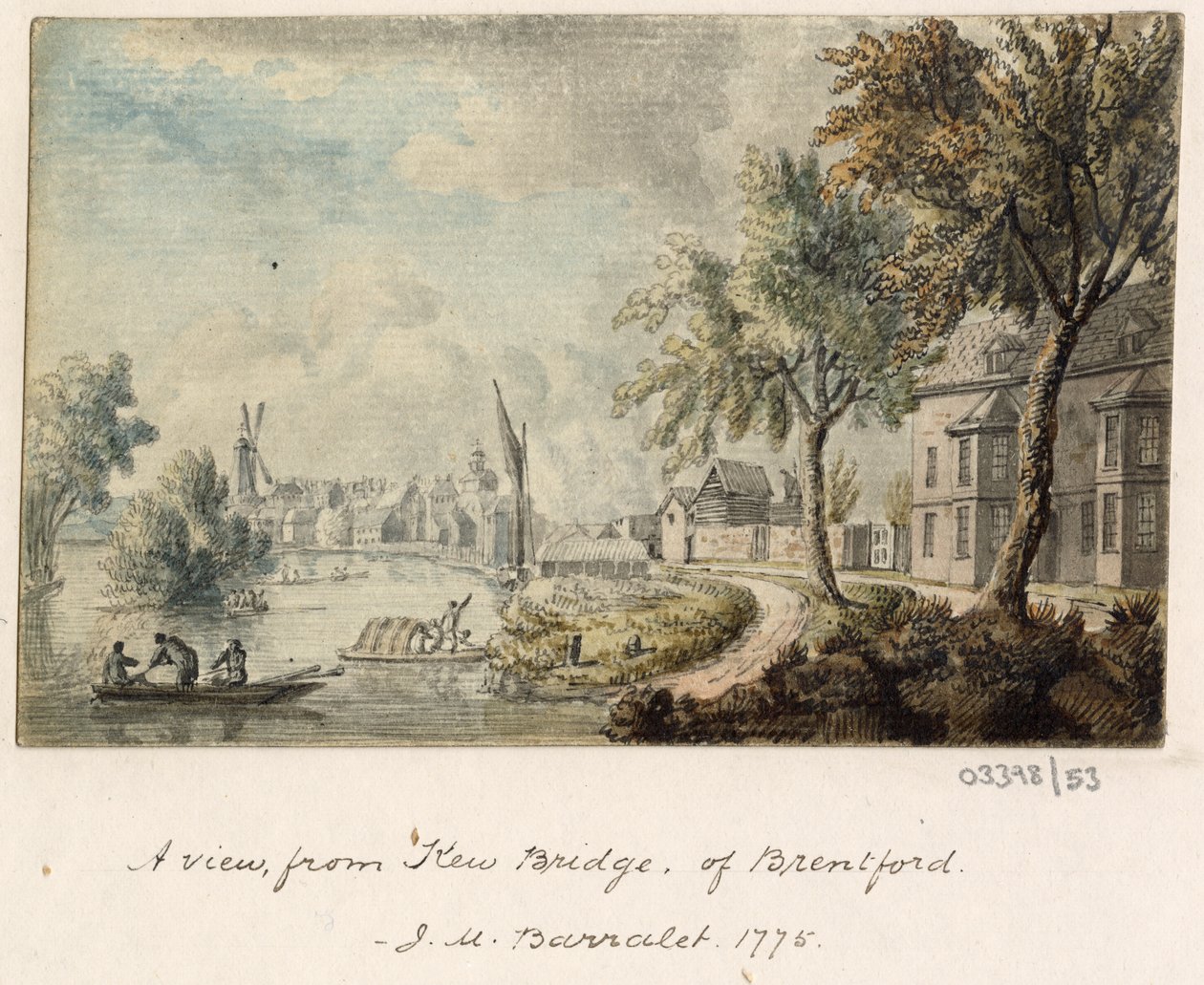一連のスケッチ、イギリス、大陸、アメリカの景色 1772-1778 (水彩) 作： ブリティッシュスクール