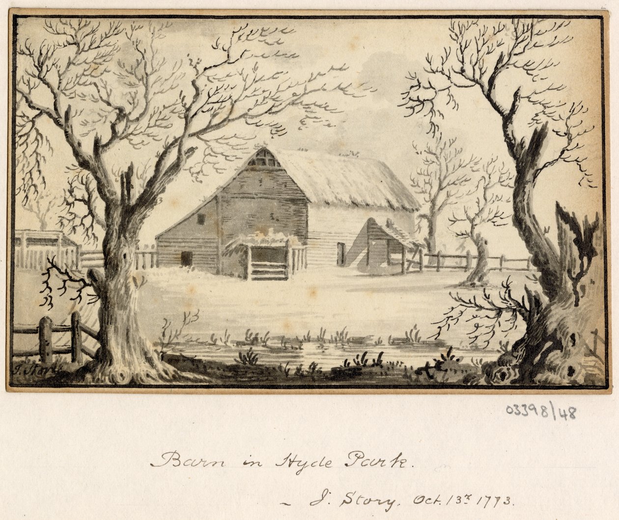 一連のスケッチ、イギリス、大陸、アメリカの景色 1772-1778 (水彩) 作： ブリティッシュスクール