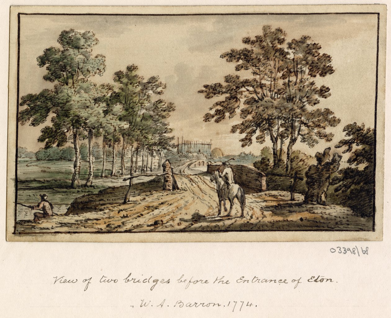 一連のスケッチ、イギリス、大陸、アメリカの景色 1772-1778 (水彩) 作： ブリティッシュスクール