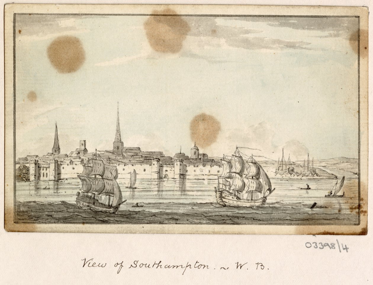 一連のスケッチ、イギリス、大陸、アメリカの景色 1772-1778 (水彩) 作： ブリティッシュスクール
