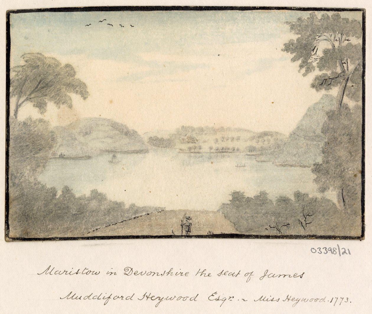 一連のスケッチ、イギリス、大陸、アメリカの景色 1772-1778 (水彩) 作： ブリティッシュスクール