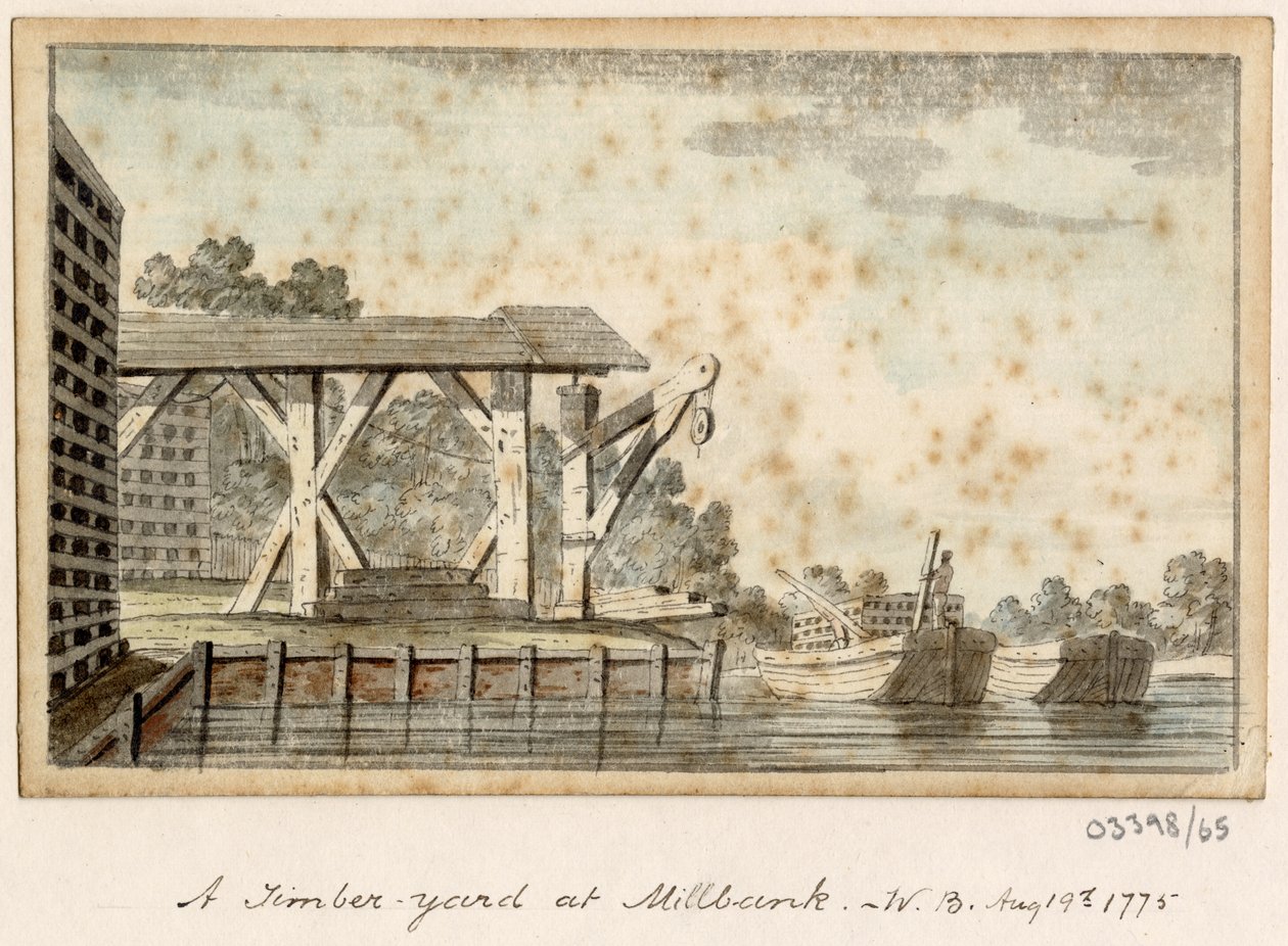 一連のスケッチ、イギリス、大陸、アメリカの景色 1772-1778 (水彩) 作： ブリティッシュスクール