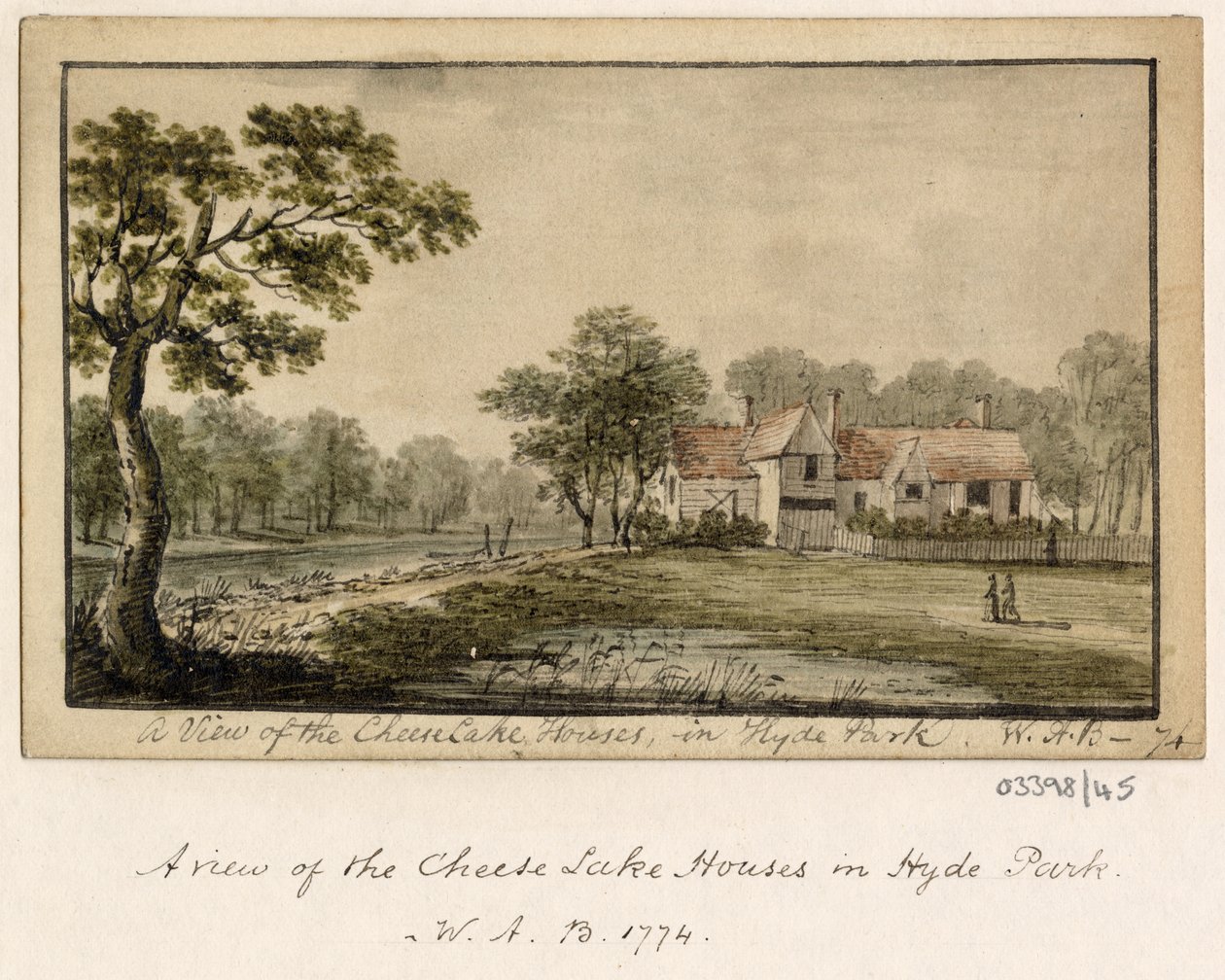 一連のスケッチ、イギリス、大陸、アメリカの景色 1772-1778 (水彩) 作： ブリティッシュスクール