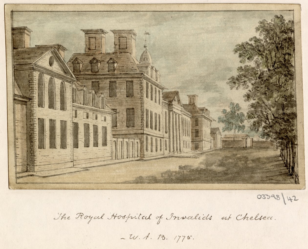 一連のスケッチ、イギリス、大陸、アメリカの景色 1772-1778 (水彩) 作： ブリティッシュスクール