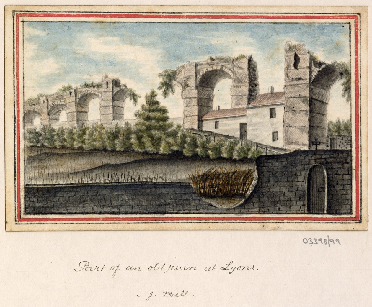 一連のスケッチ、イギリス、大陸、アメリカの景色 1772-1778 (水彩) 作： ブリティッシュスクール