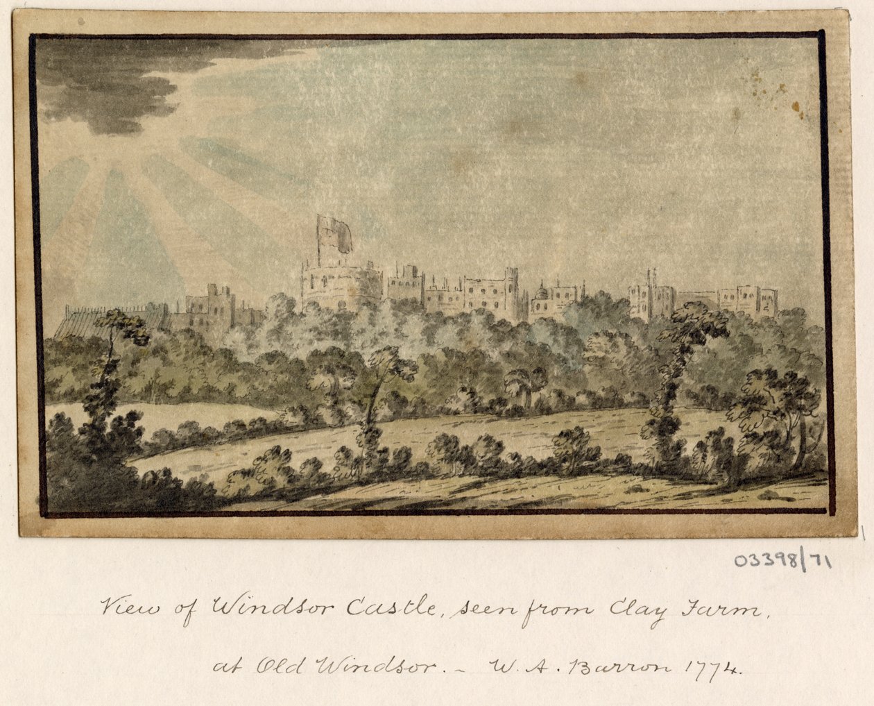 一連のスケッチ、イギリス、大陸、アメリカの景色 1772-1778 (水彩) 作： ブリティッシュスクール