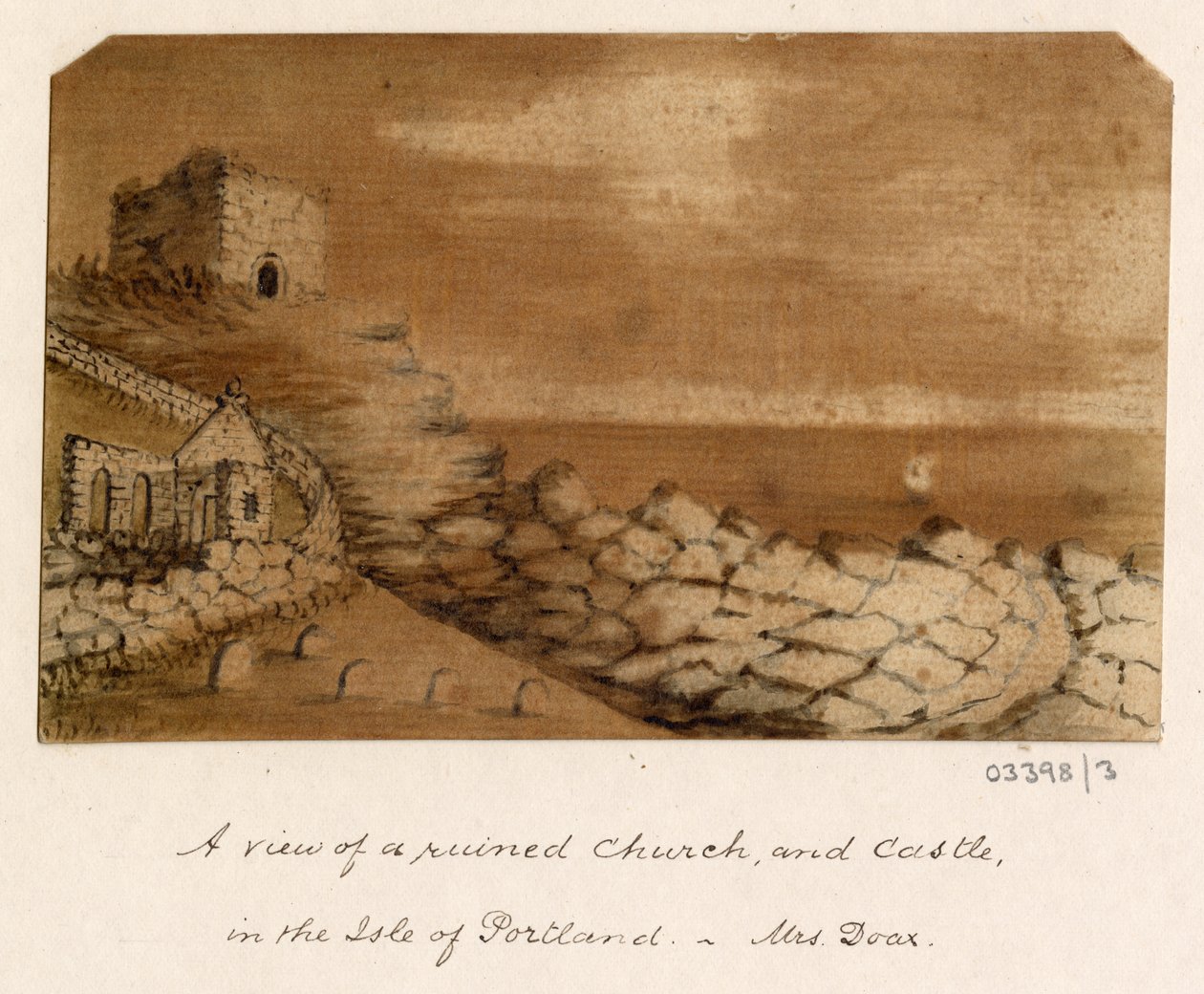 一連のスケッチ、イギリス、大陸、アメリカの景色 1772-1778 (水彩) 作： ブリティッシュスクール
