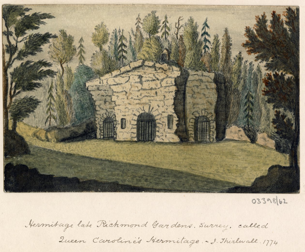 一連のスケッチ、イギリス、大陸、アメリカの景色 1772-1778 (水彩) 作： ブリティッシュスクール