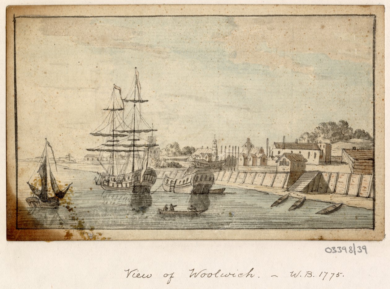 一連のスケッチ、イギリス、大陸、アメリカの景色 1772-1778 (水彩) 作： ブリティッシュスクール