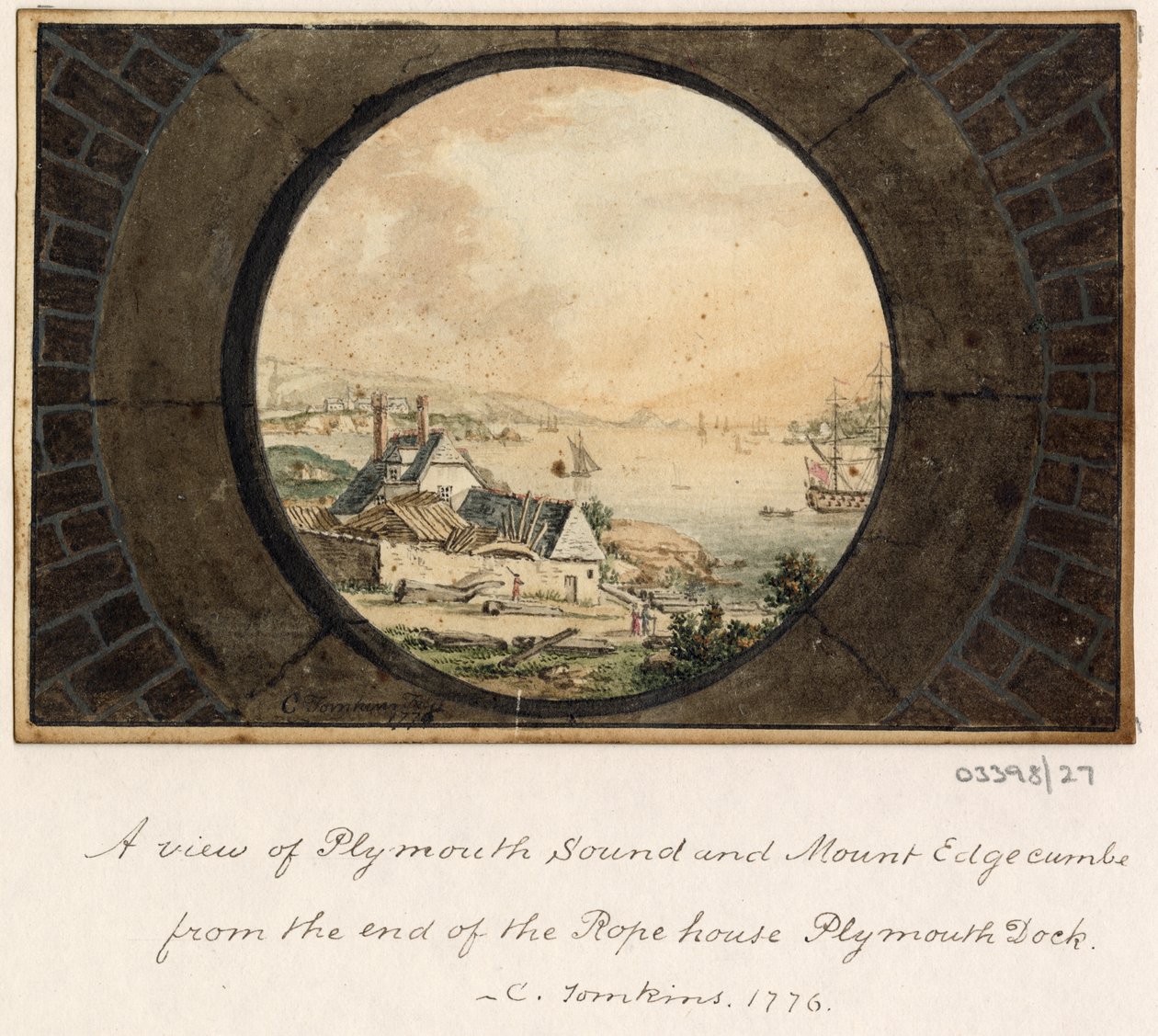 一連のスケッチ、イギリス、大陸、アメリカの景色 1772-1778 (水彩) 作： ブリティッシュスクール